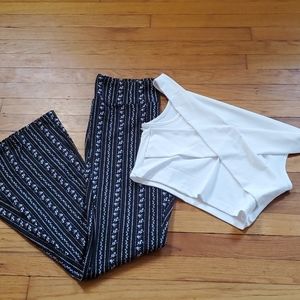 Flare pants and Top